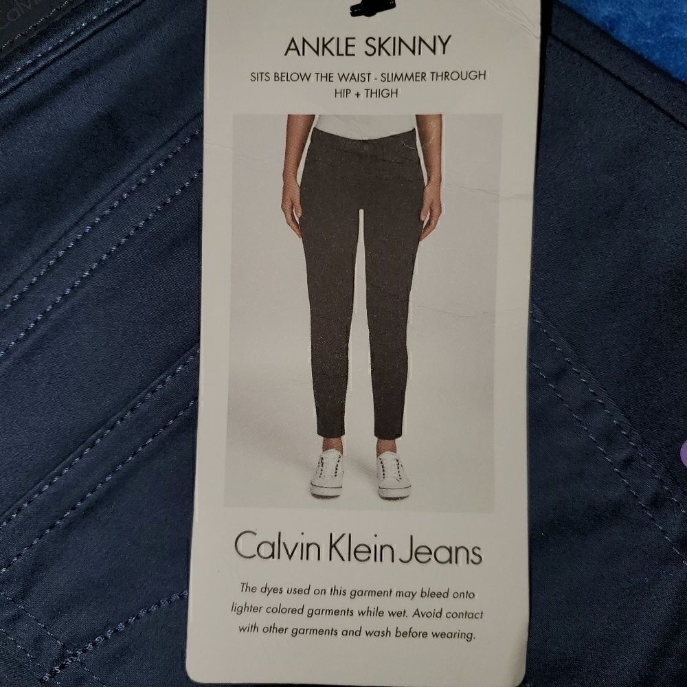 CALVIN KLEIN Dark Denim Ankle Skinny Jeans - Picture 7 of 7